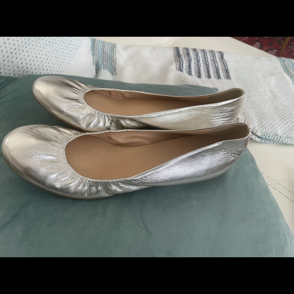 Gold ballet flats by J Crew. Size 8.5